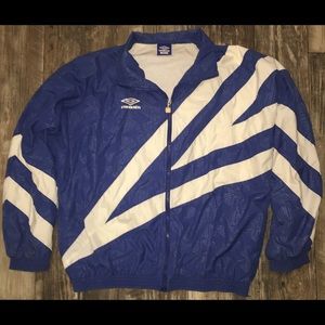 umbro soccer insulated windbreaker blue